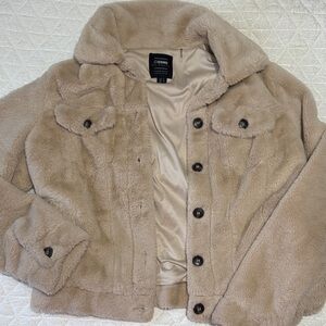 Cozy Tan Soft Fur Jacket